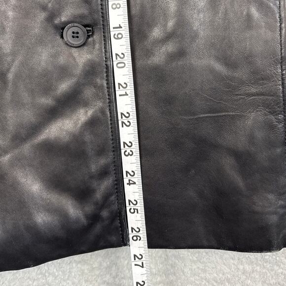 Vintage Y2K Women’s Lambskin Leather Jacket Soft Lambskin Black Blazer SZ S - Picture 5 of 11